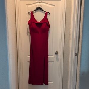 Night Way Collections Red Sheath Midi Dress for Weddings
